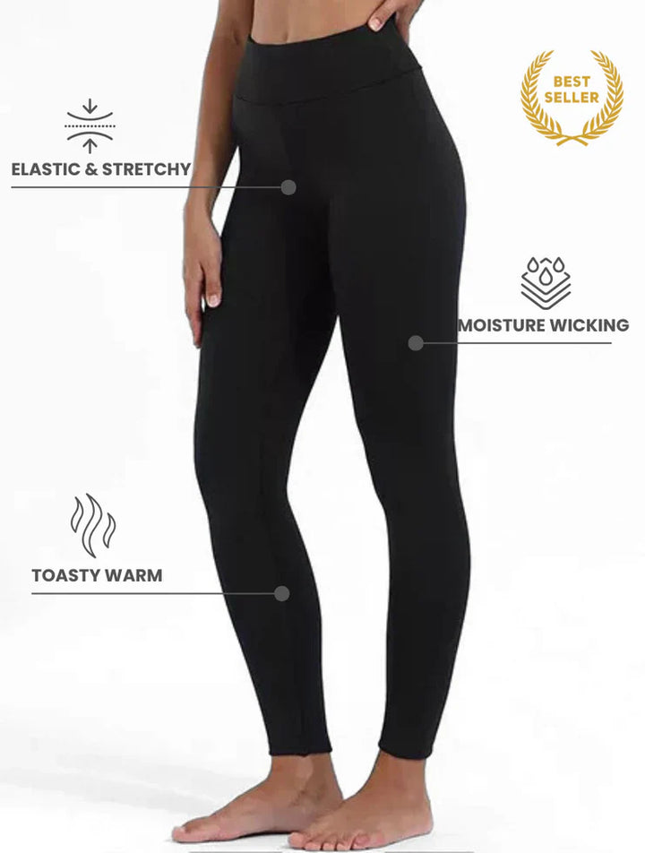 Sherpa fur leggings | Warm and figure-flattering