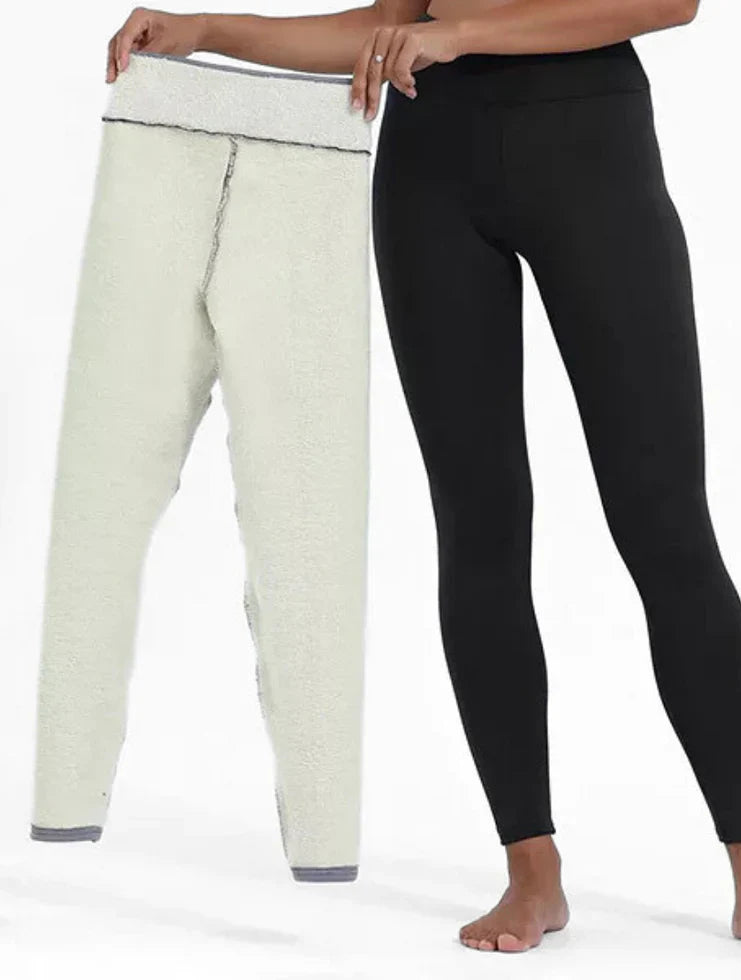 Sherpa fur leggings | Warm and figure-flattering