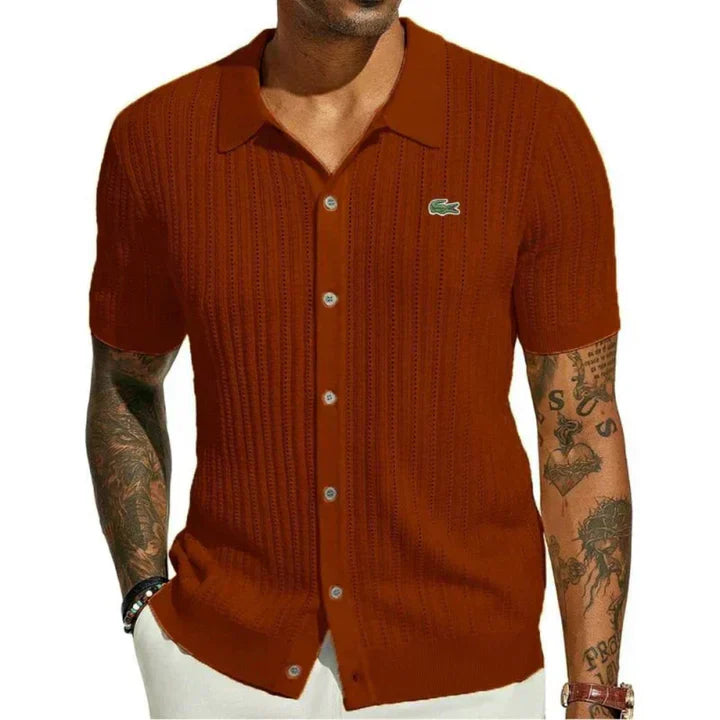 LAC0STE™Men's classic slim-fit shirt