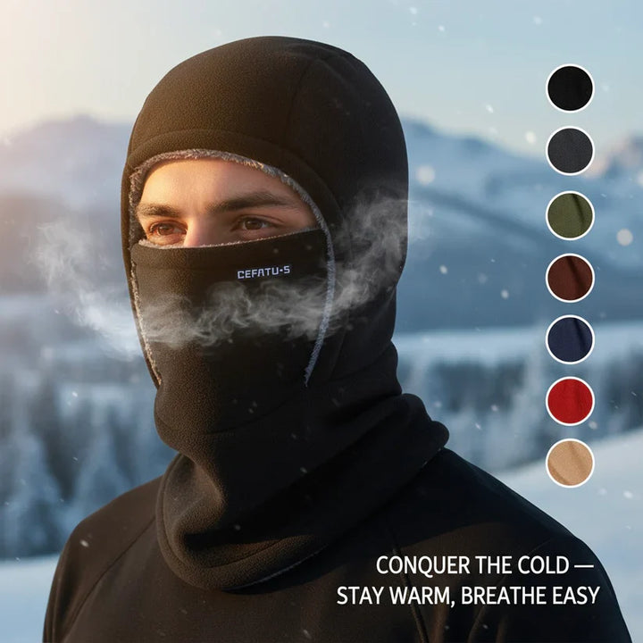 ThermaFleece Hood – Windproof winter hat, mask, and neck warmer