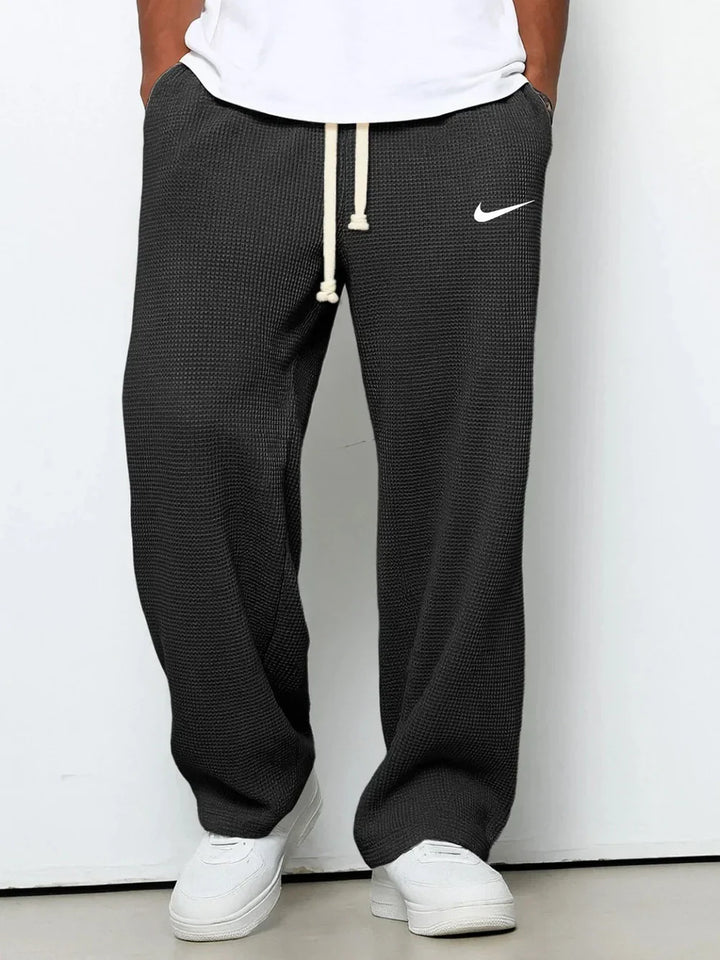 Casual Pants with Embossed Texture
