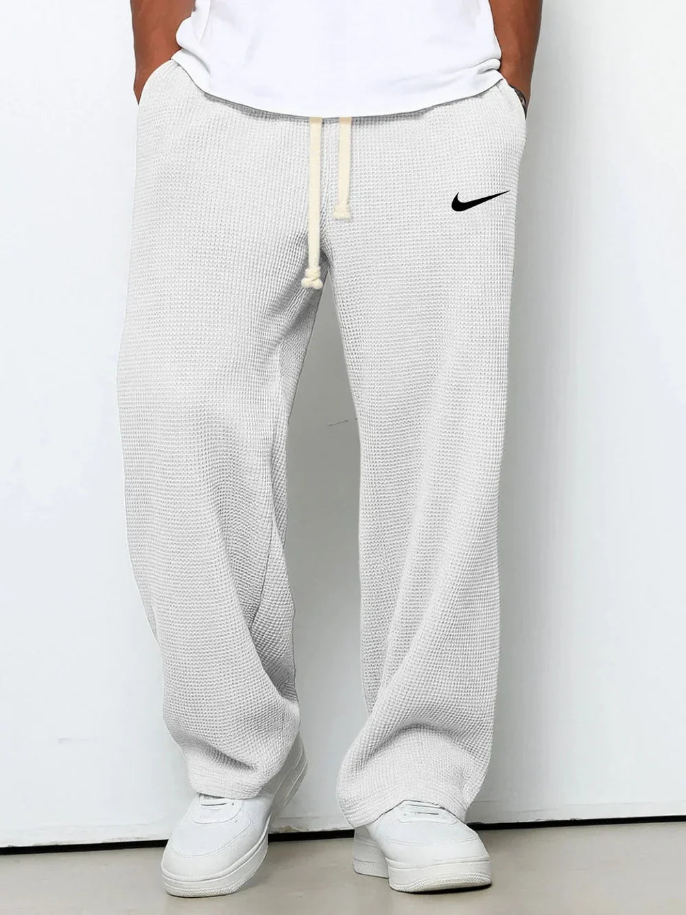 Casual Pants with Embossed Texture