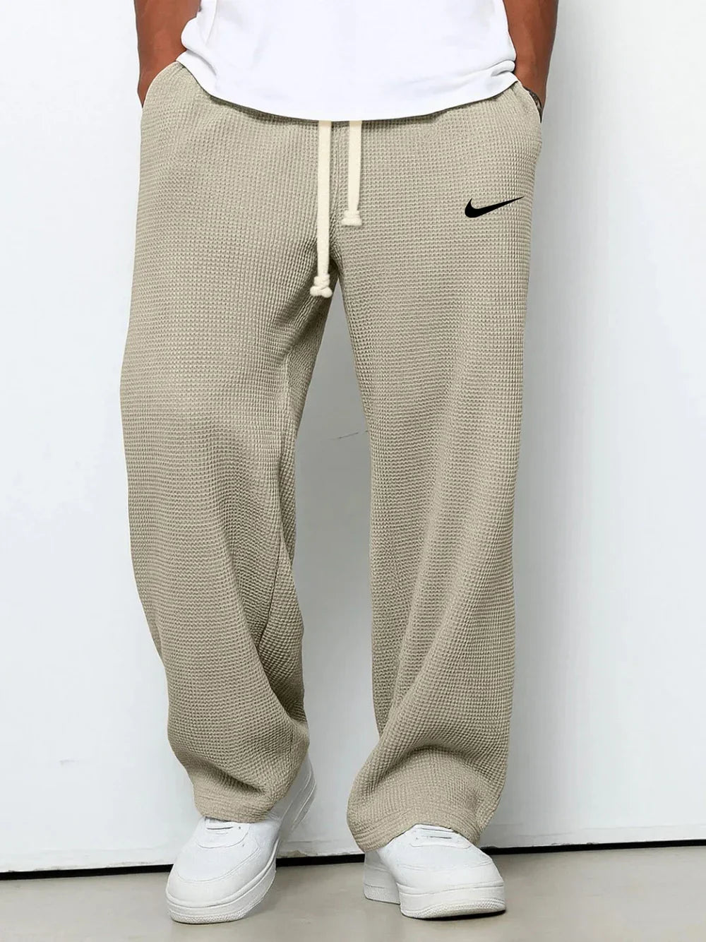 Casual Pants with Embossed Texture