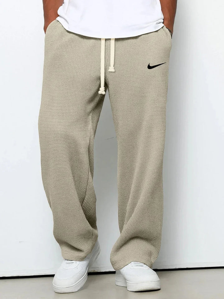 Casual Pants with Embossed Texture