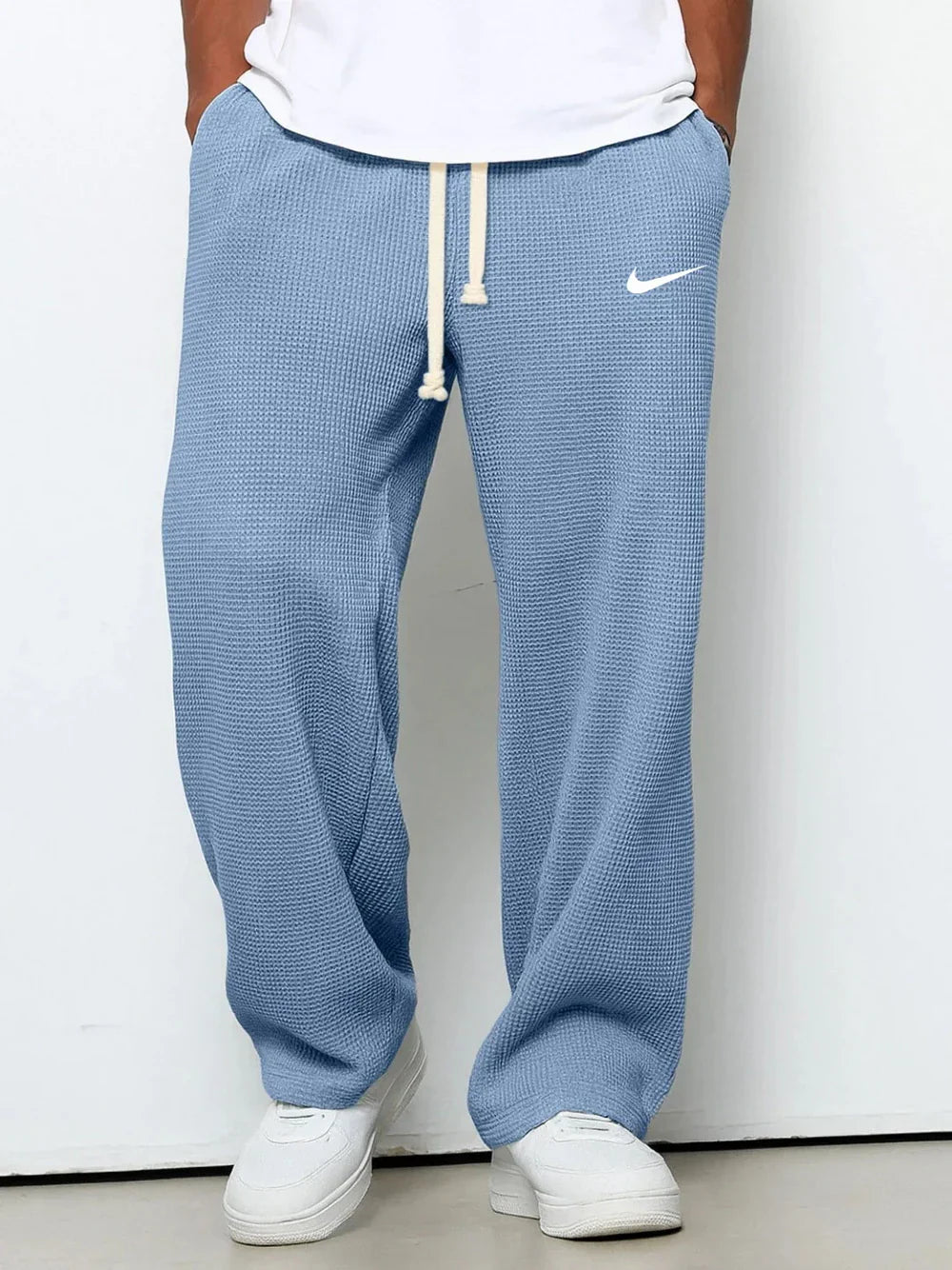 Casual Pants with Embossed Texture