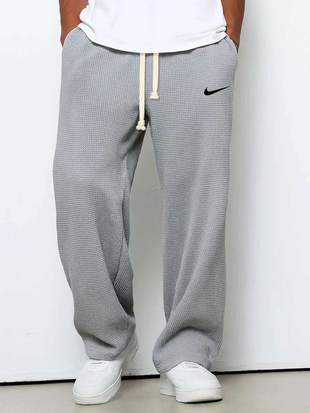 Casual Pants with Embossed Texture