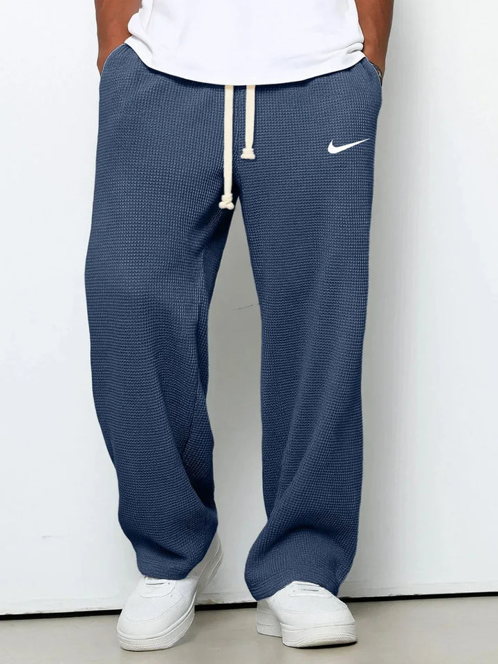 Casual Pants with Embossed Texture