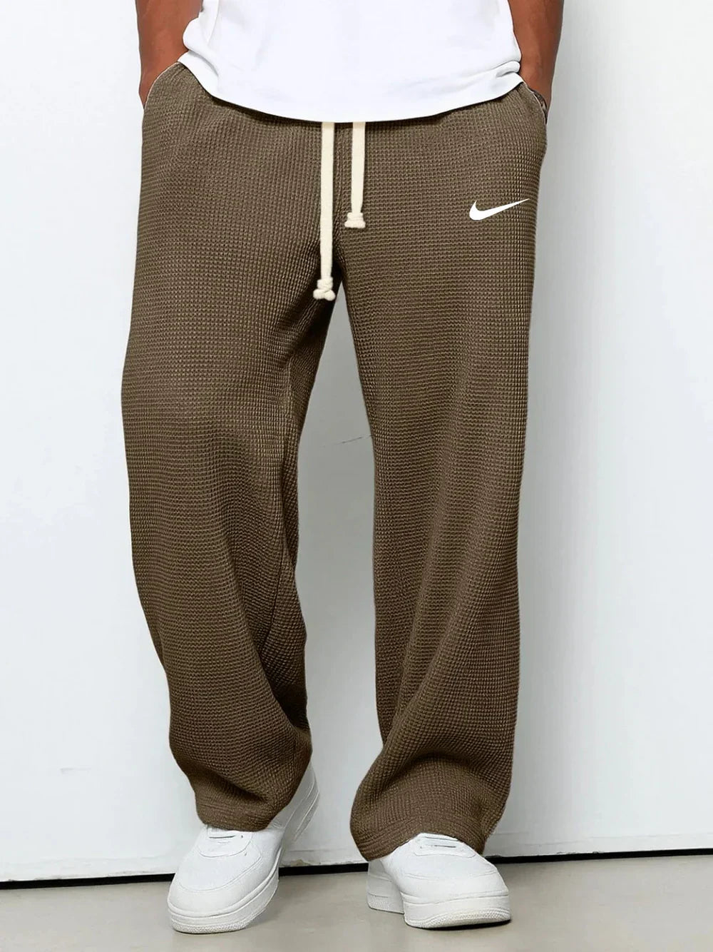 Casual Pants with Embossed Texture