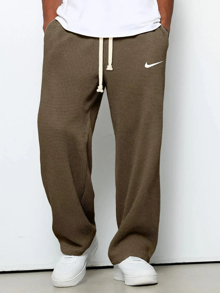 Casual Pants with Embossed Texture