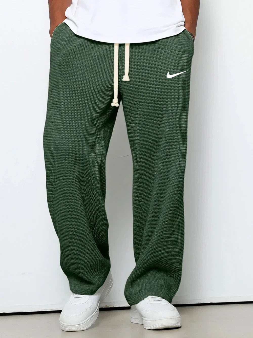 Casual Pants with Embossed Texture