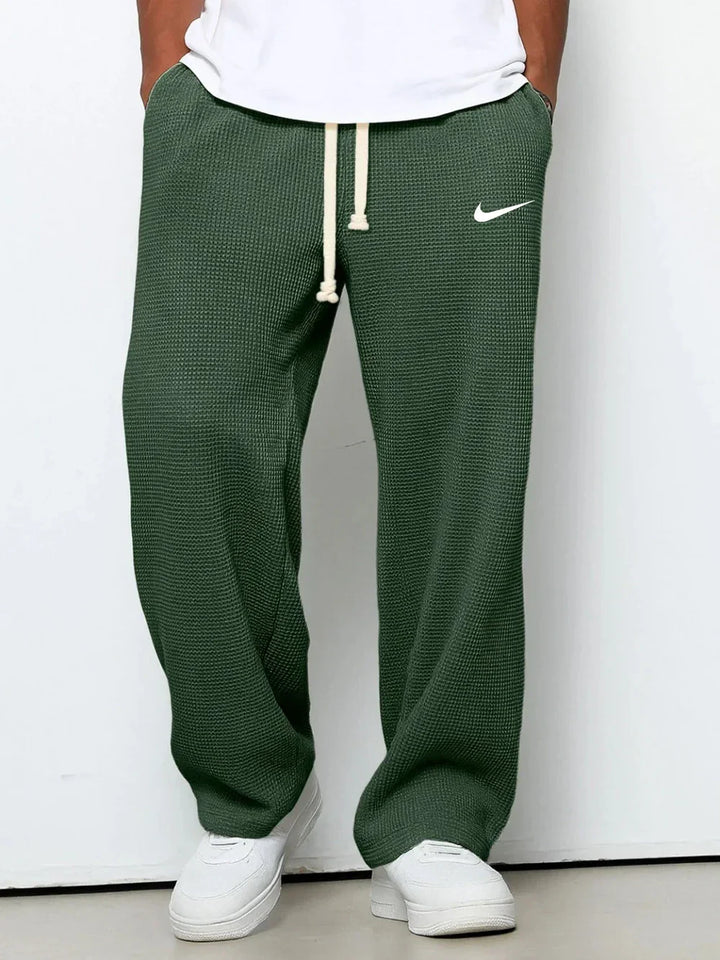 Casual Pants with Embossed Texture