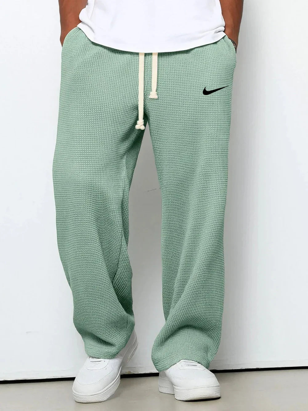 Casual Pants with Embossed Texture